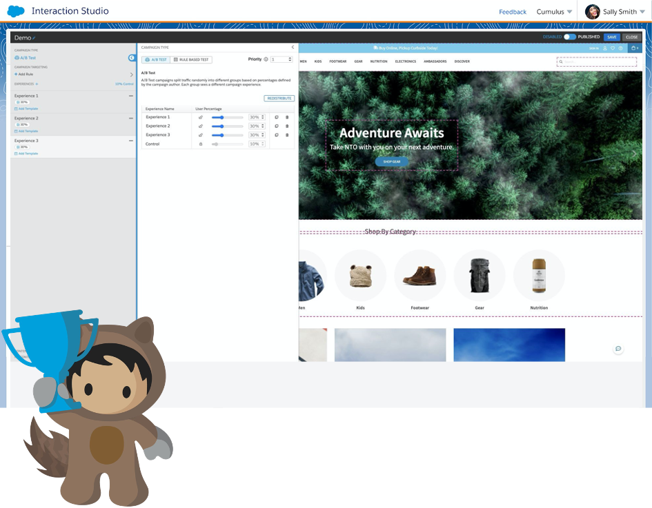 Salesforce Interaction Studio A/B-Tests